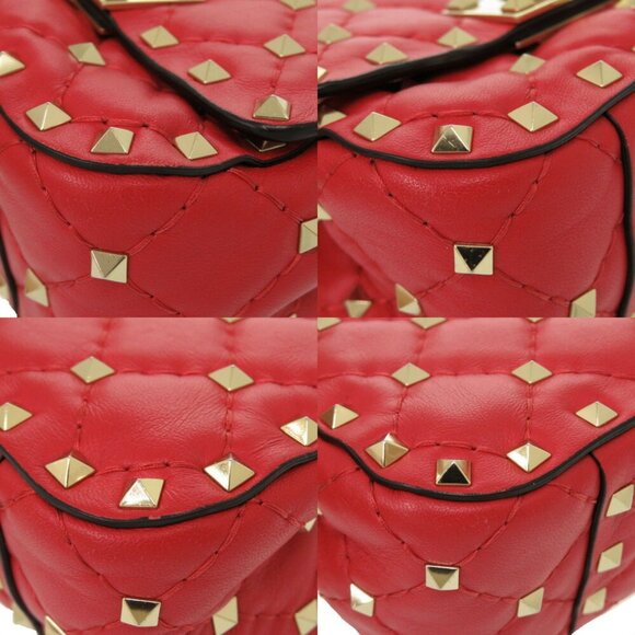 VALENTINO GARAVANI Red Leather Shoulder Bag - Picture 6 of 11